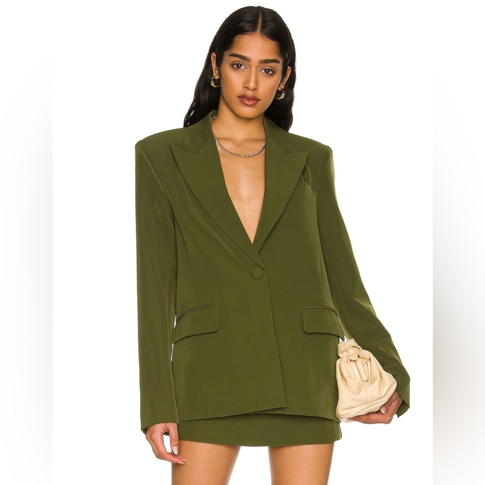 Camila Coehlo Blazer in Olive Green Size XS